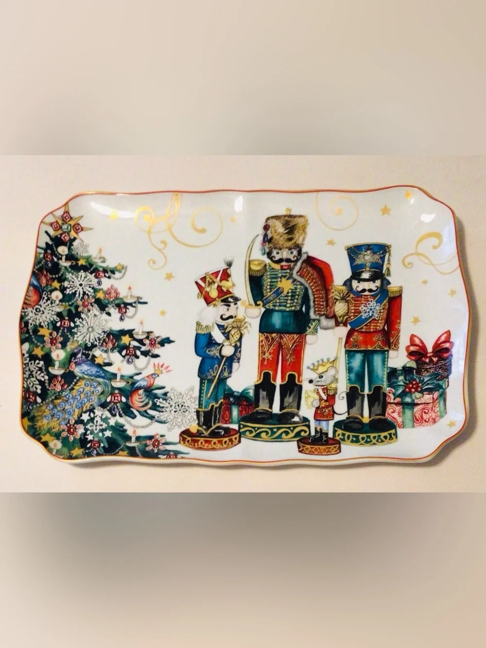 Williams Sonoma Twas The Night Before Christmas Nutcracker Platter 18x12.5 Heavy